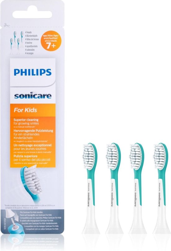 Philips Sonicare for Kids HX6044/33 - Opzetborstels - 4 stuks