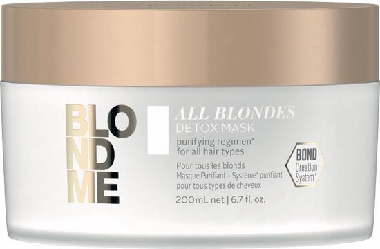 Schwarzkopf BlondMe All Blondes Detox Mask 200ml - Haarmasker droog haar -  Haarmasker... | bol.com