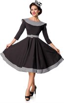 Belsira Swing jurk -L- Vintage Zwart/Wit