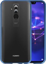 Magnetic Back Cover voor Mate 20 Lite Blauw - Transparant