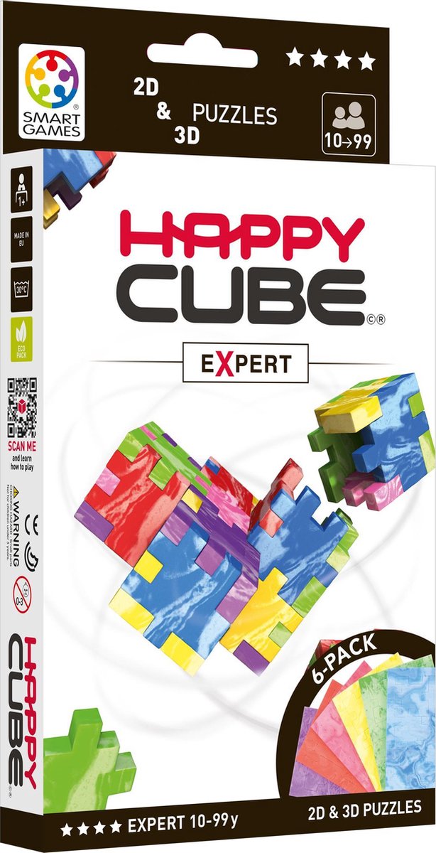 SmartGames - Happy Cube Expert - 6 puzzels - 3D - SmartGames