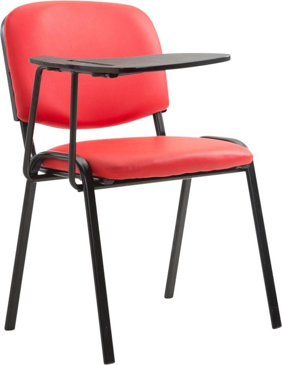 Kunstlederen stoel - Bureau - Klaptafel - Handig - Kunstleer - Rood