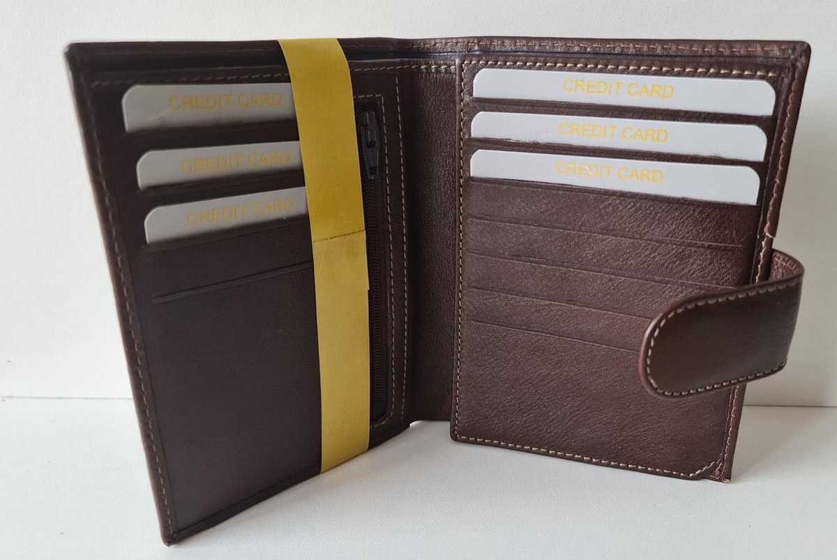 Flexloop Leren Portemonnee - Creditcardhouder - Documenten - Dark Brown