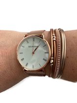 UITVERKOOP !!! Petra's Sieradenwereld - Horloge RVS met leren armband rosekleurig (25)
