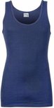 Donkerblauw, nauwsluitend heren singlet.