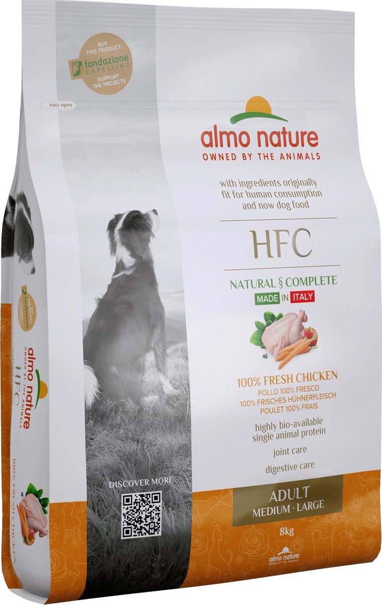 Almo Nature - Hond HFC Adult brokken voor middelgrote tot grote honden -  kip, zalm of... | bol.com