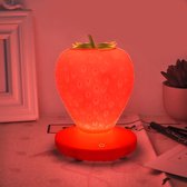 Apeirom Aardbei Nachtlamp 11cm  - LED 3 sterktes Touchswitch - Strawberry Lamp - Sfeervol - LED - USB - Nachtlamp