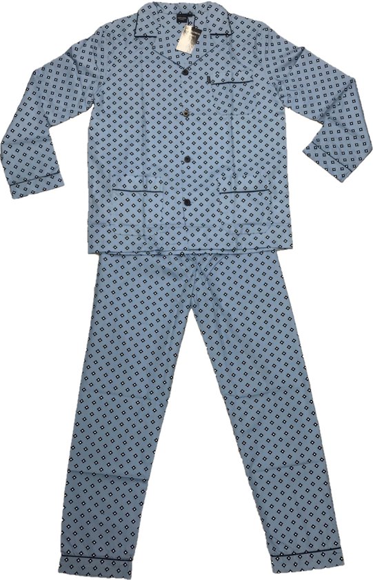 Gentlemen Heren pyjama Poplin Bleu maat 60