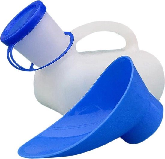 Urinaal - Unisex - 1 liter - plasfles voor Mannen én Vrouwen - Handig op reis in de Auto - Gratis Flessenreiniger
