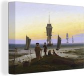 Canvas Schilderij De levensfasen - Schilderij van Caspar David Friedrich - 40x30 cm - Wanddecoratie
