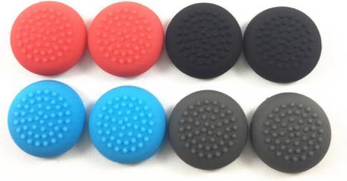 Thumb grips - 1 Paar = 2 Stuks - Nintendo Switch & Lite - Joystick/Controller Grips - Joy-Con Thumbsticks - Thumbgrips - Switch grips - Zwart thumbnail 2