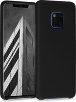 kwmobile telefoonhoesje geschikt voor Huawei Mate 20 Pro - Hoesje met siliconen coating - Smartphone case in mat zwart