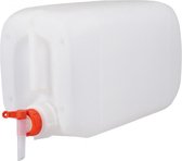 Jerrycan 12 liter met kraan – handig stapelbaar – UN gekeurd – voor water en gevaarlijke vloeistoffen – inclusief dop – totaal te legen