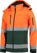 Tricorp Soft Shell Jack EN471 bi-color - Workwear - 403007 - fluor oranje / groen - Maat XXL
