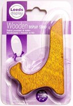 Bordenstandaard goudkleurig hout 8-15 cm