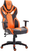 Gamingstoel - Kunstleer - Sportief design - Oranje/Zwart - 76x72x133 cm