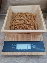 Bamboe Digitale Keukenweegschaal - Inclusief Bamboe Kom en Inclusief Batterijen