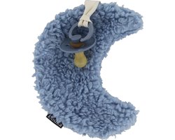 Louka speendoekje maan blauw - meisje - jongen - teddy katoen - speenknuffel - excl. Bibs speen