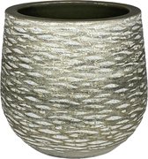 Lissabon bloempot goud groen olijf D24 x H23 cm - nieuwe collectie