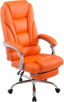 Bureaustoel - Met voetensteun - Kunstleer - Oranje