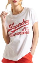 Superdry Superdry Collegiate Cali State T-shirt - Vrouwen - wit - rood