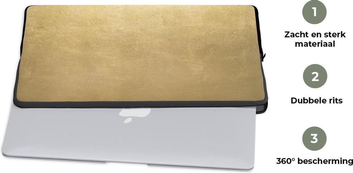 Housse ordinateur 13 pouces 34x24 cm - Fond - Housse Macbook & Laptop fond  or - Housse