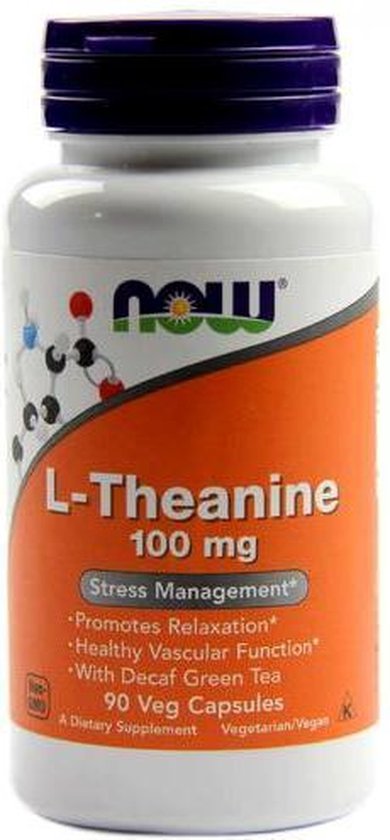 NOW Foods - L-Theanine 100mg - 90 veggie caps - Brand