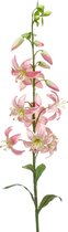Viv! Home Luxuries Lelie - zijden bloem - roze - 93cm - topkwaliteit