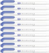 Zebra Mildliner Double-Sided Highlighter - Fine / Bold – Mild Lavendel  Set van 10 verpakt in een Zipperbag