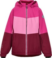 Color Kids - Ski-jas voor meisjes - Colorblock - Fuchsia Roze - maat 128cm