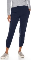 Coolibar - Casual UV-broek voor dames - Café Ruche - Navy - maat XL