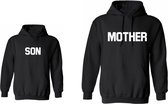 Hoodies jongen-Matching hoodies-zwart-voor zoon twinning-Mother-Son-Maat 122/128