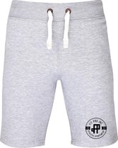 FitProWear Sweatshort Badge Heren - Grijs - maat L - Sportbroek - Korte broek - Trainingsbroek - Korte sportbroek - Korte joggingbroek - Sweatshort - Korte trainingsbroek - Jogging