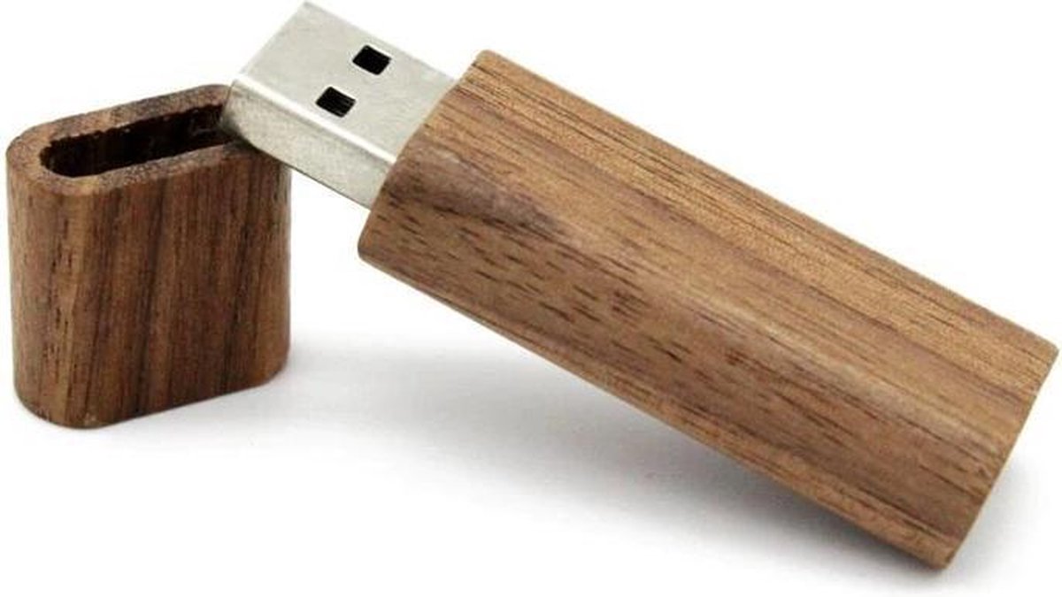 WiseGoods Premium USB Stick - 64 GB - Walnoten Hout - USB 2.0 Flash Drive - Geheugenstick - Opslagruimte