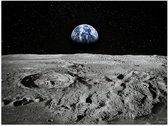 Poster – Uitzicht op de Aarde vanaf de Maan - 40x30cm Foto op Posterpapier