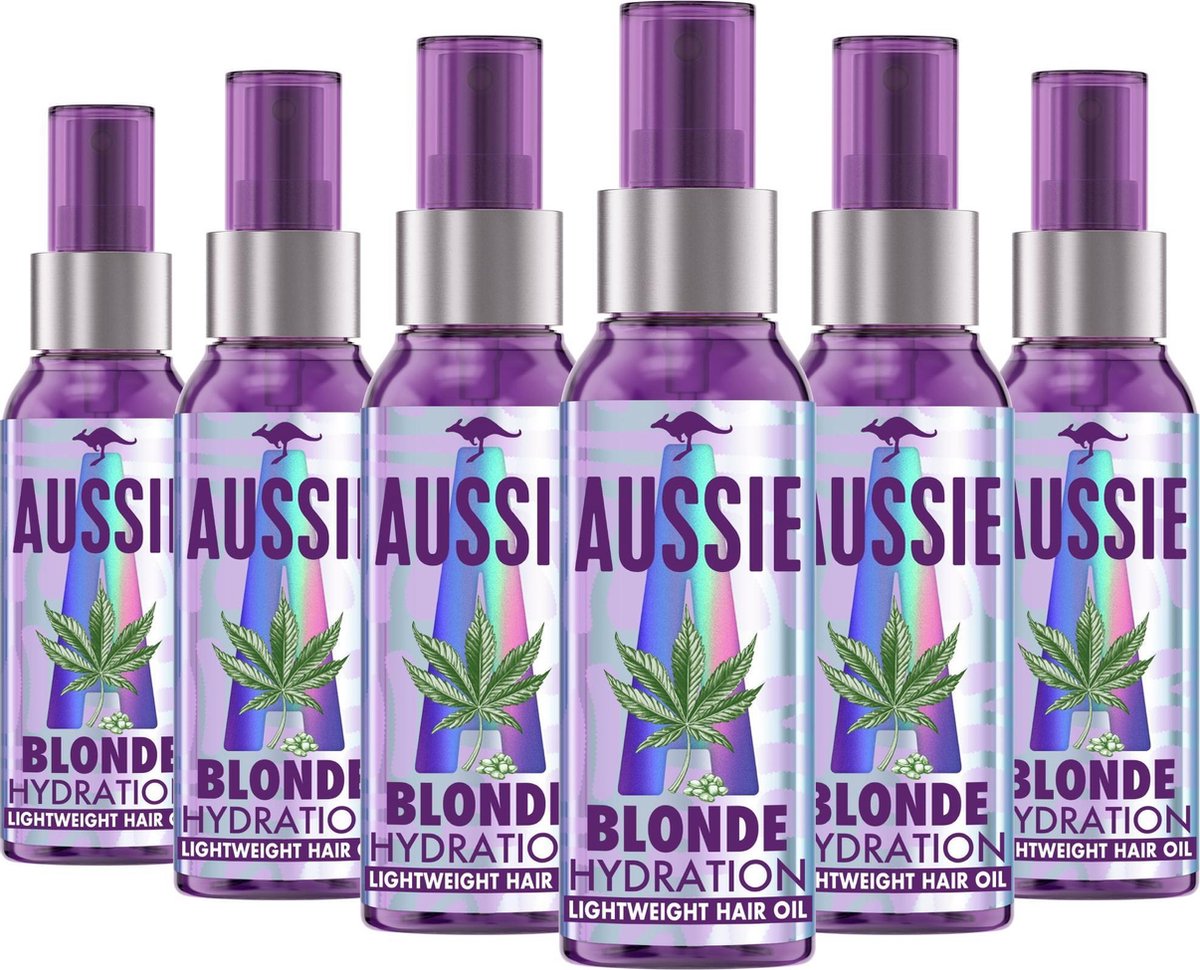 Aussie Blonde Hydratation Lichtgewicht Haarolie - Voordeelverpakking - 6 x 100 ml