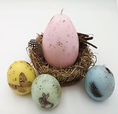 Pasen-Paasversiering, Paaskaarsen Eieren set van 4 stuks