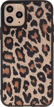 GALATA Back Cover iPhone 11 Pro Max Hoesje Echt Leer - Luipaard