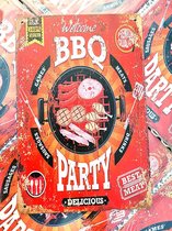 BBQ | Party | Best meat | 20 x 30cm | metaal