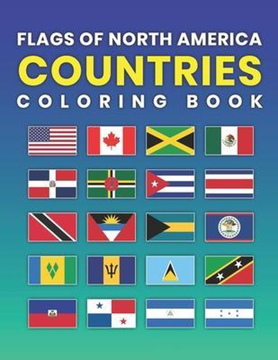 Flags of North America Countries Coloring Book, Creative Booklet