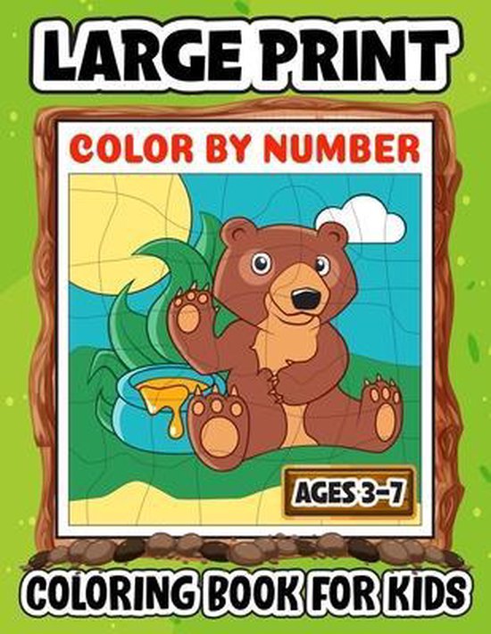 Large Print Color By Number Coloring Book For Kids Ages 3-7, Royal ...