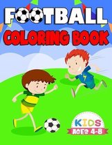 Football Coloring Book Kids Ages 4-8