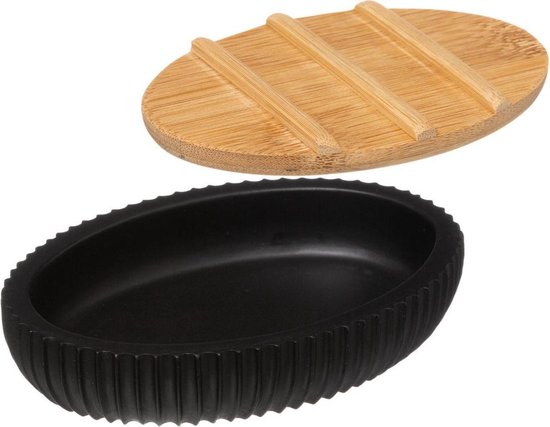 Porte-Savon Natureo en Résine Noire - Porte Savon