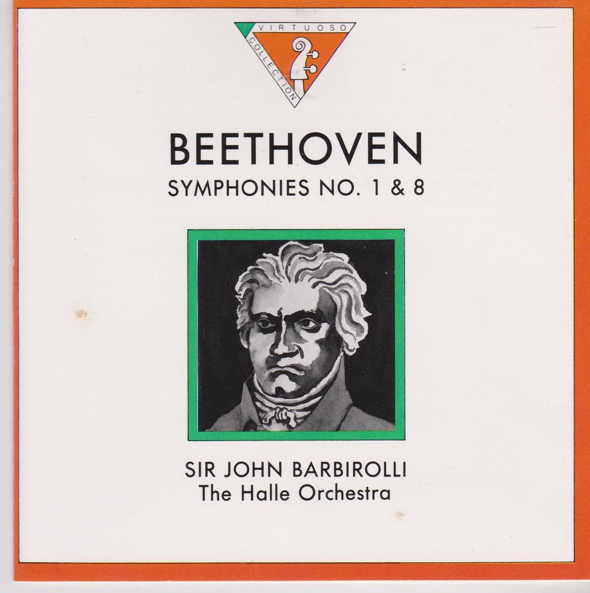 1-CD BEETHOVEN - SYMPHONIES 1 & 8 - SIR JOHN BARBIROLLI / THE HALLE ORCHESTRA