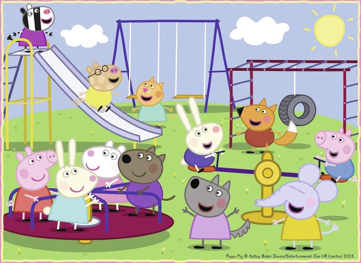 Ravensburger Peppa Pig 4in1box puzzel - 12+16+20+24 stukjes - kinderpuzzel — afbeelding 4