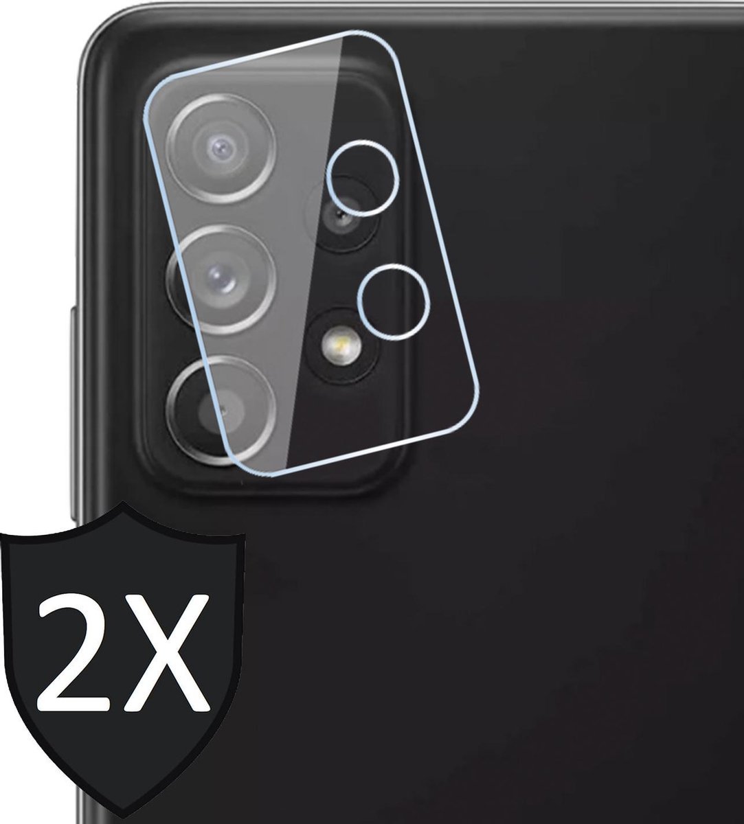Camera Screenprotector geschikt voor Samsung A72 - 2x Glas Screen Protector