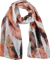 About Accessories - Lange dames sjaal met dierenprint - 100% Recycled -70 X 180 CM - Bruin