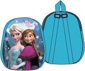 Rugzak pluche Frozen - 31 x 25 cm. - zachte rugtas Anna en Elsa - blauw