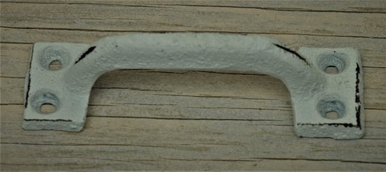 Kolony Kast-, deurgreep, wit gietijzer, 9,5 x 4 x 3 cm