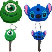 Lilo & Stitch en Monsters Inc. - Set van 2 Sleutelhoesjes – Sleutelhanger – Sleutelkapje – Sleutelbeschermer - Kinderen